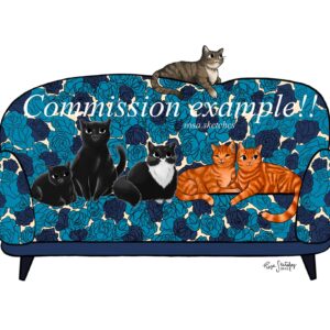 Cats on a Couch commission